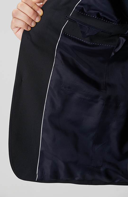 Lacivert Yün Karışımlı Takım Elbise