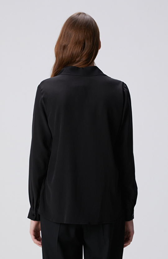 Limited Siyah İpek Gömlek