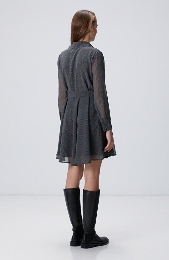 Siyah N Logolu Elbise