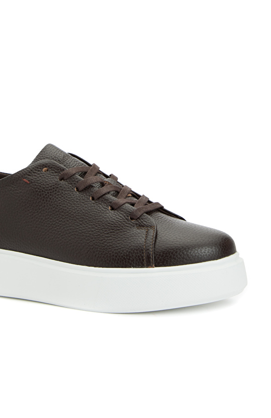 Acı Kahve Kadın Deri Bağcıklı Sneaker
