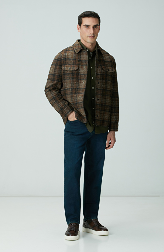 Lacivert Örme Denim Pantolon