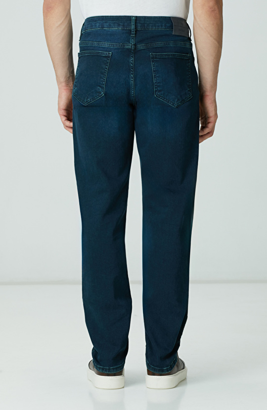 Lacivert Örme Denim Pantolon