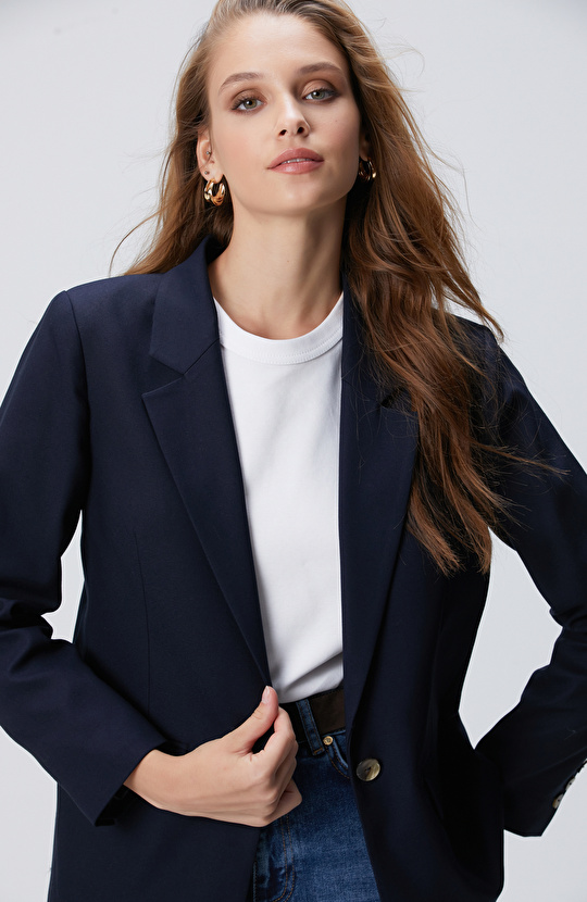 Lacivert Blazer Ceket
