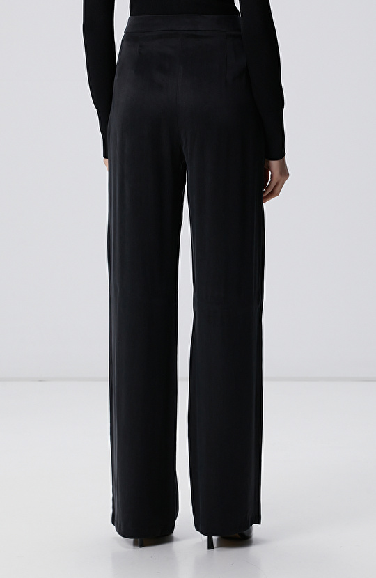 Siyah Cupro Pantolon