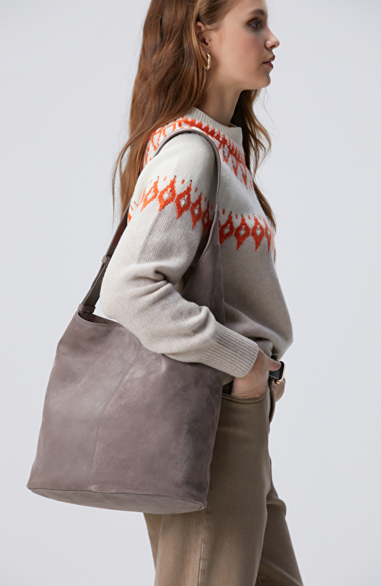 Vizon Kadın Süet Çanta