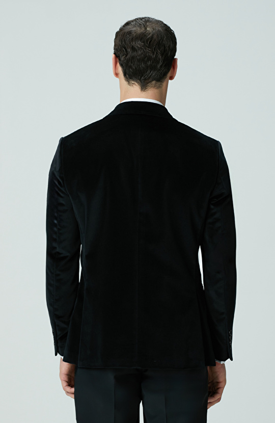 Siyah Kadife Takım Elbise