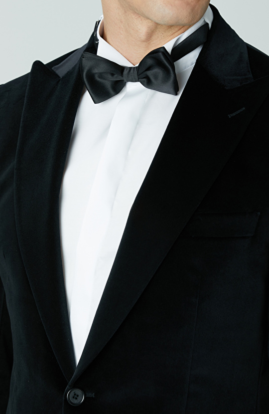 Siyah Kadife Takım Elbise