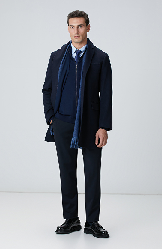 Açık Mavi Slim Fit Lycralı Cotton Petek Desen Gömlek