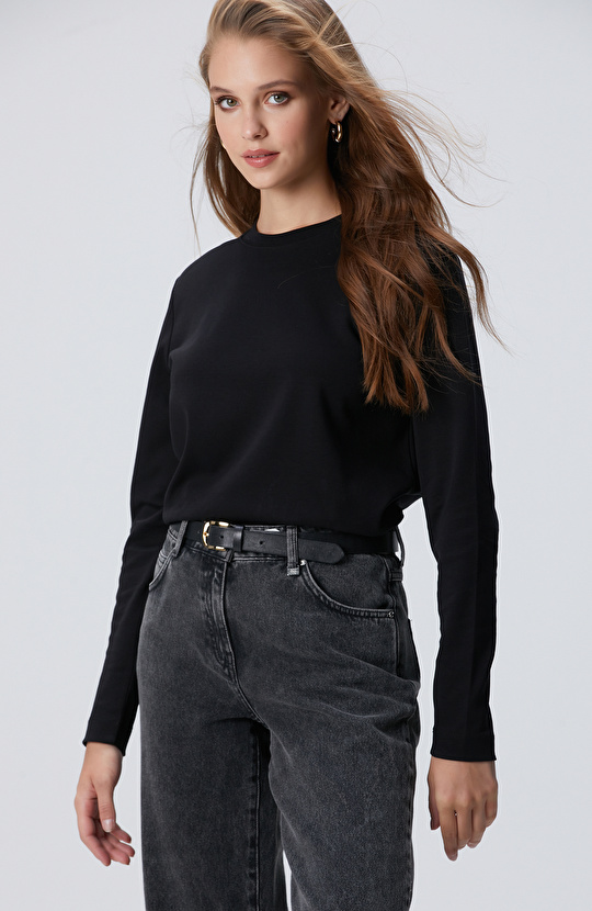Siyah Basic Sweatshirt Siyah Basic Sweatshirt
