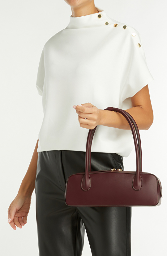 Bordo Kadın Deri Çanta