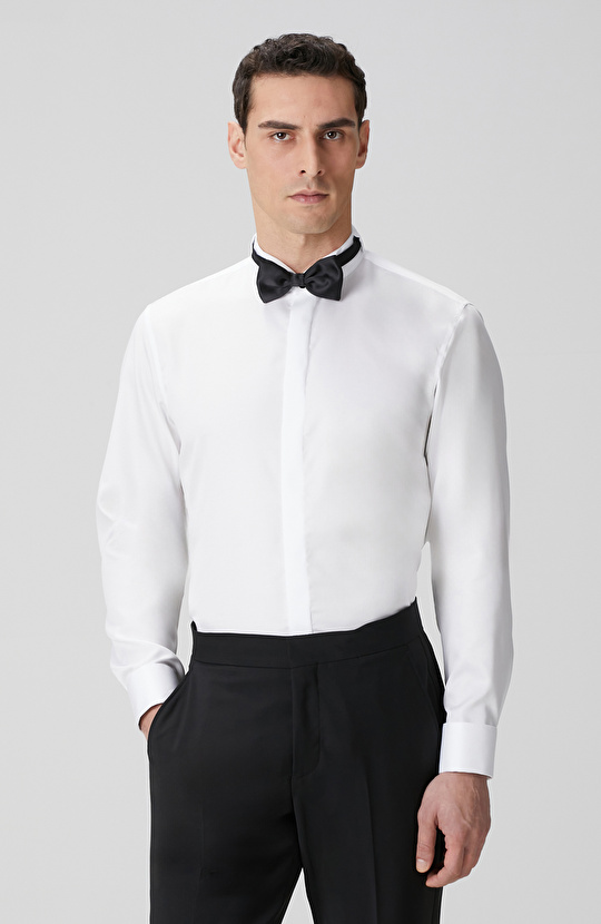 Non-Iron Beyaz Smokin Gömlek