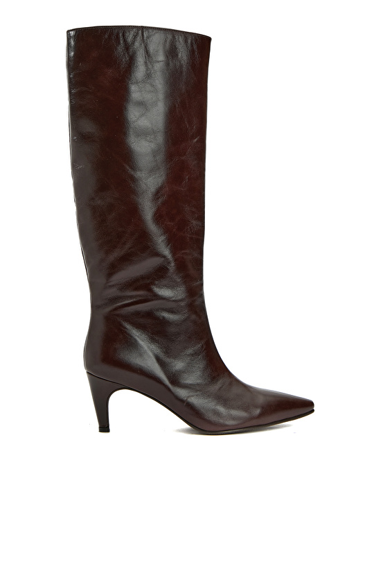Kahverengi Kadın Deri Çizme