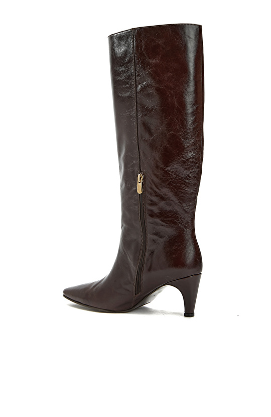 Kahverengi Kadın Deri Çizme