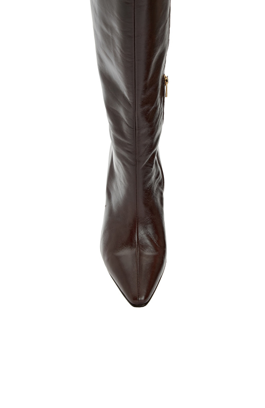 Kahverengi Kadın Deri Çizme