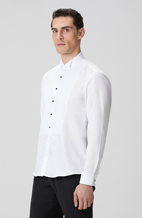 Non-Iron Beyaz Smokin Gömlek