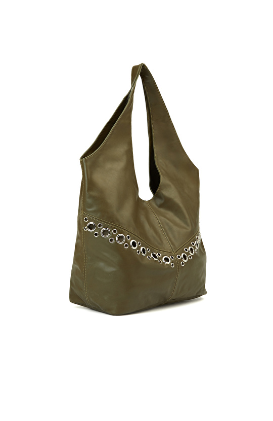 Haki Kadın Deri Çanta