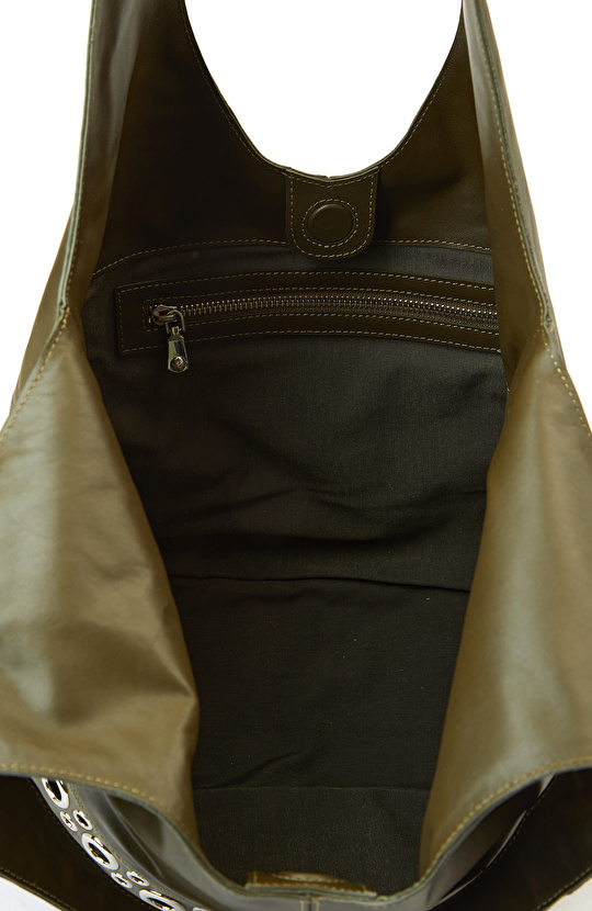 Haki Kadın Deri Çanta