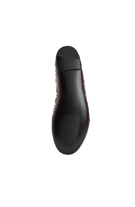 Bordo Kadın Deri Babet