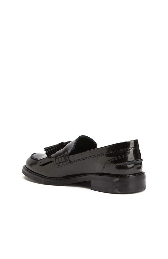 Khaki Tassel Detailed Women's Leather Loafer