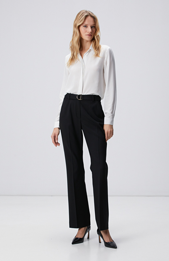 Kırık Beyaz Viskon Gömlek