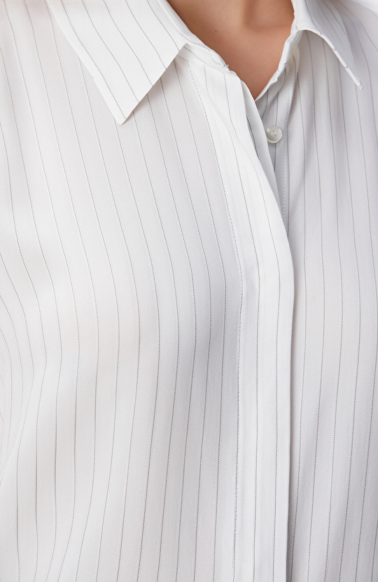 Kırık Beyaz Viskon Gömlek