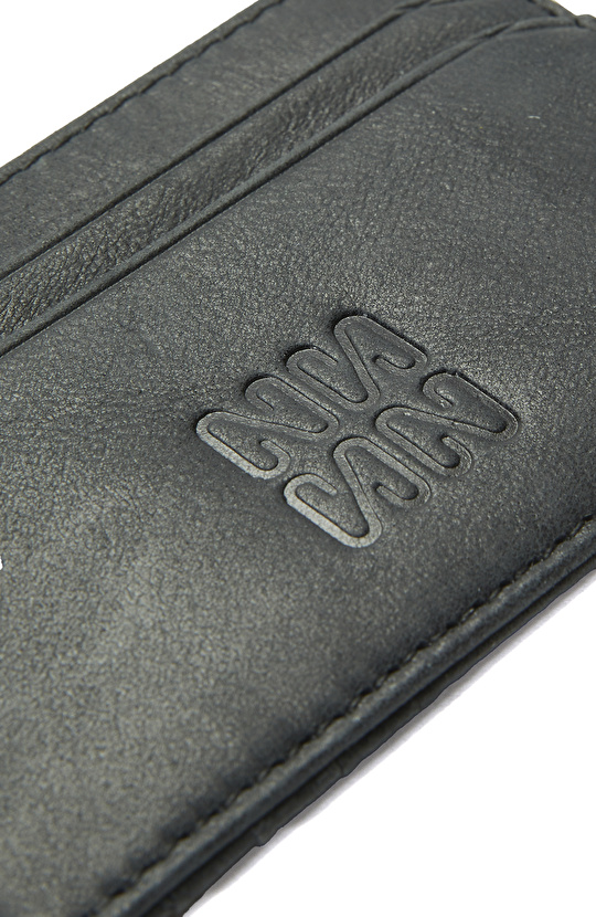 Siyah Erkek Deri Kartlık