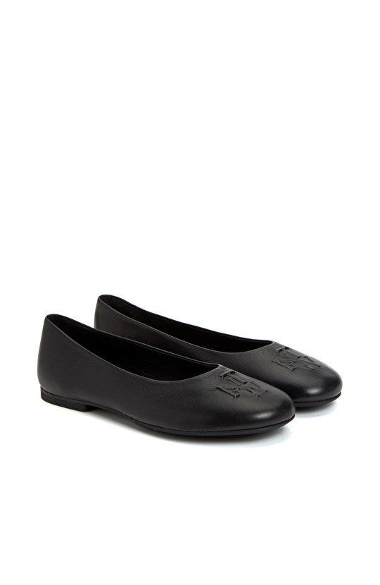 Siyah Kadın Deri Babet