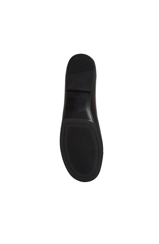 Siyah Kadın Deri Babet