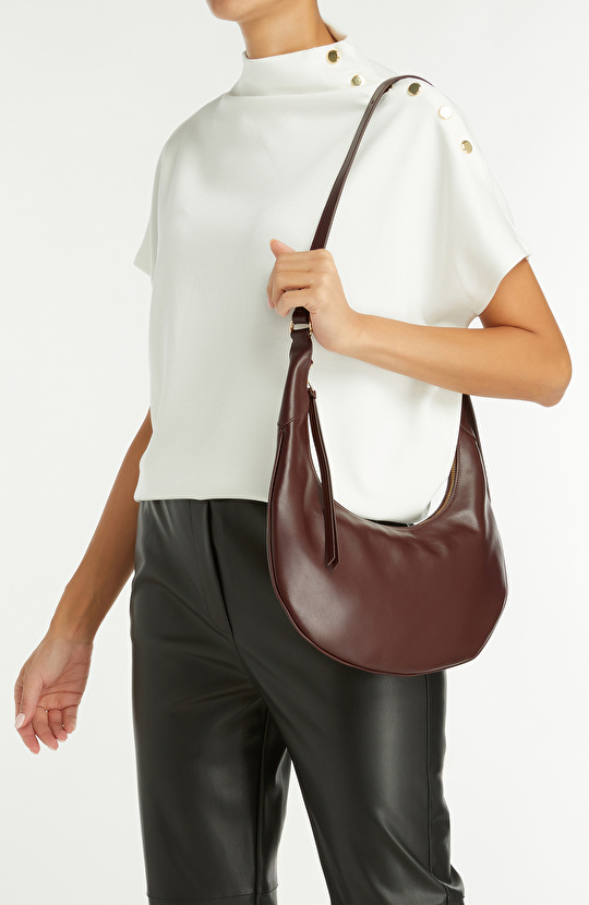 Bordo Kadın Deri Çanta