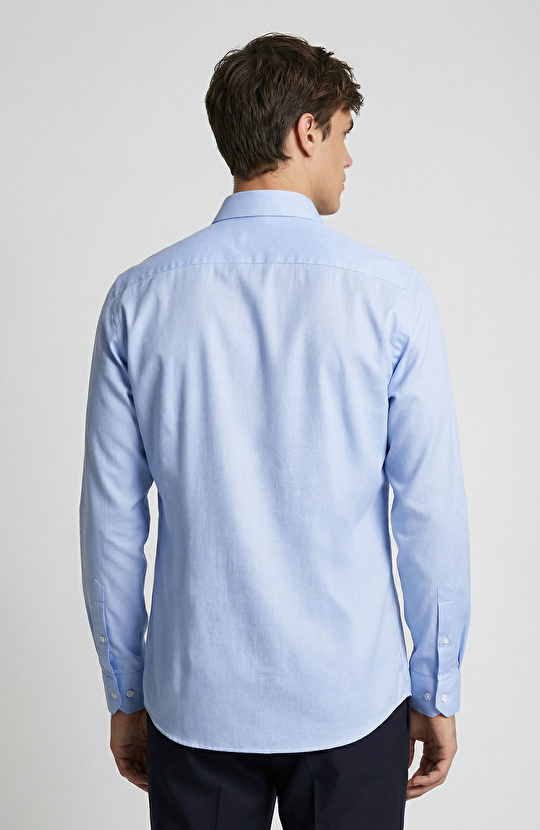 Non-Iron Mavi Gömlek Oxford Gömlek