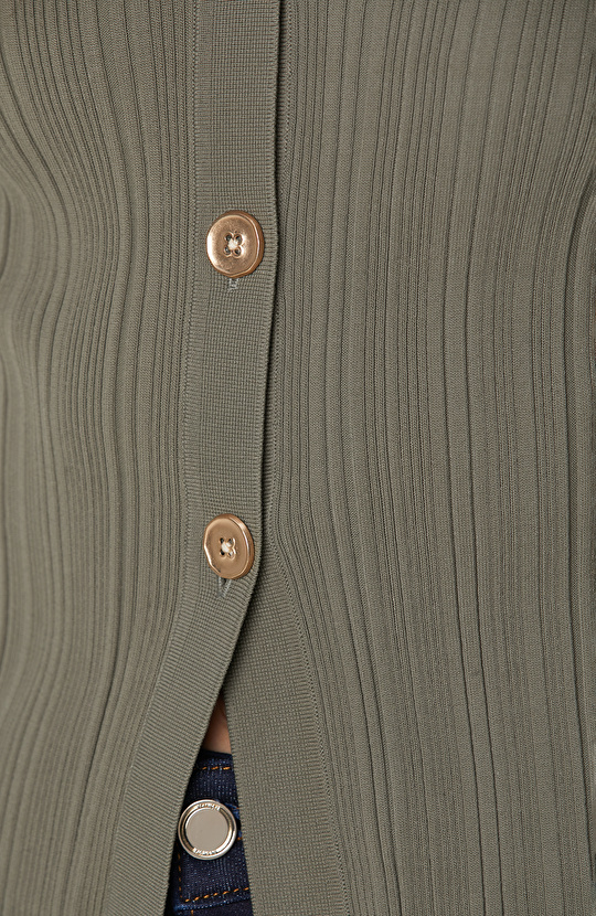 Açık Haki Kısa Kol Triko