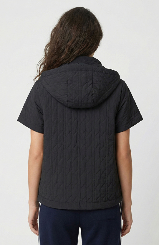 Siyah Kapitone Casual Yelek