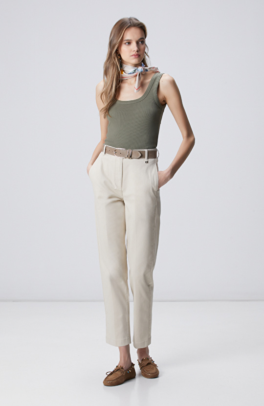 Haki Basic Örme Atlet