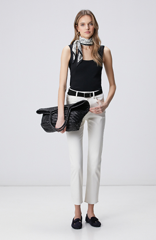 Siyah Basic Örme Atlet