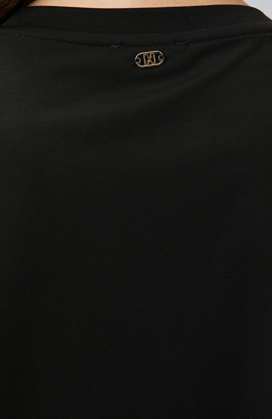 Siyah Bisiklet Yaka Basic T-shirt