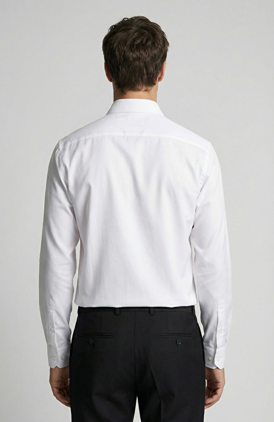Non-Iron Beyaz Oxford Gömlek