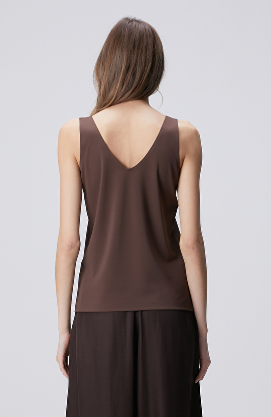 Acı Kahve Basic Örme Bluz