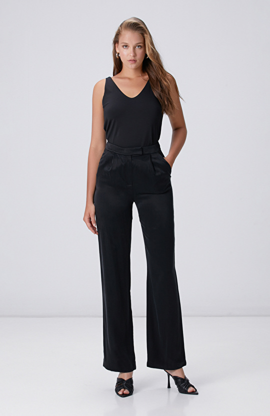 Siyah Basic Örme Bluz