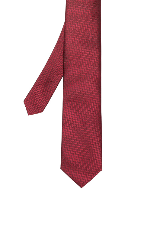 Bordo Desenli İpek Kravat