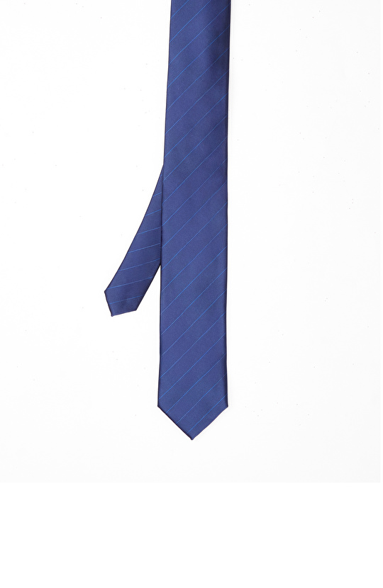 Lacivert Çizgili Kravat