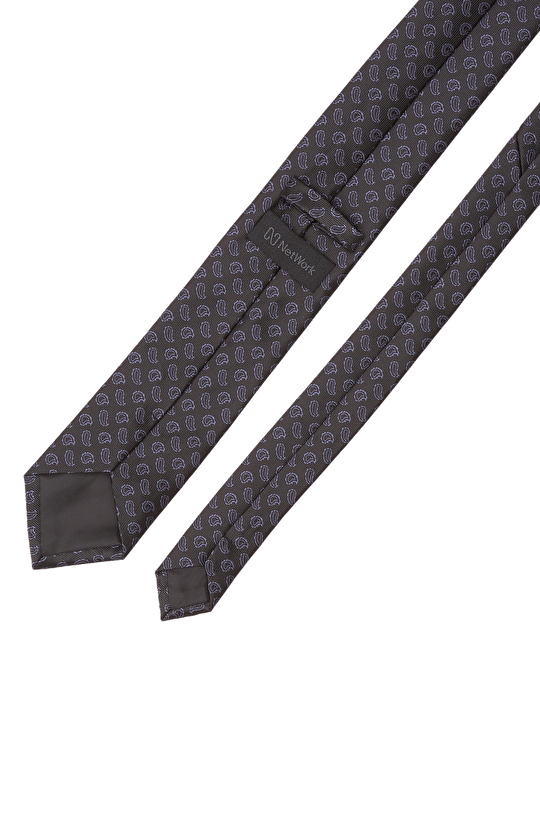 Siyah Şal Desenli Kravat