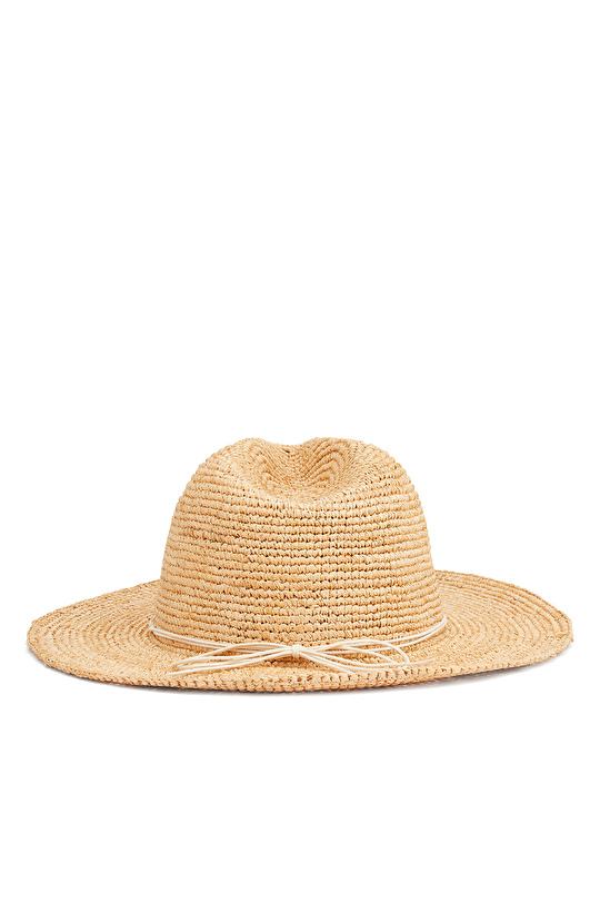 Bej Kadın Rafya Şapka