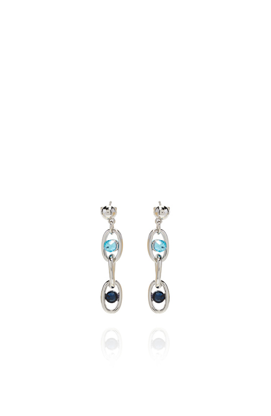 Silver Taşlı Kadın Küpe