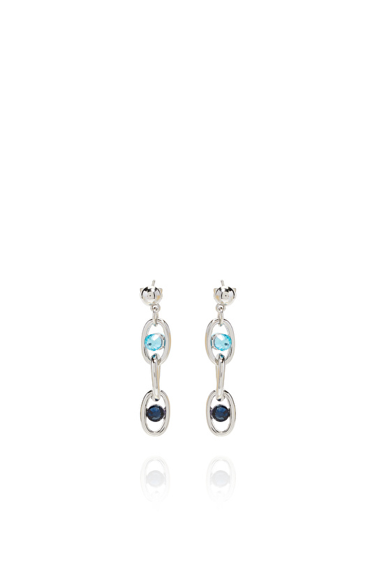 Silver Taşlı Kadın Küpe