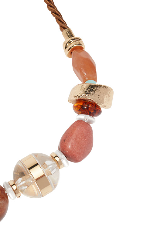 Renkli Boncuk Detaylı Kadın Kolye