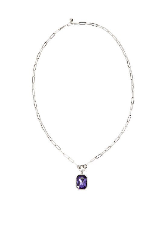 Silver Taşlı Kadın Kolye