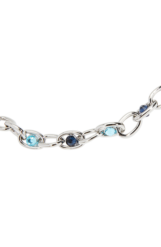 Silver Taşlı Kadın Zincir Kolye