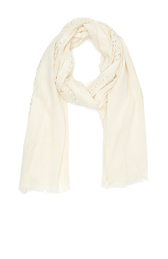 Ecru Women's Lurex Shawl