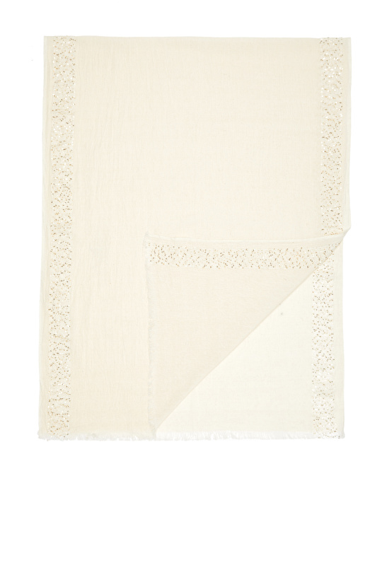 Ecru Women's Lurex Shawl