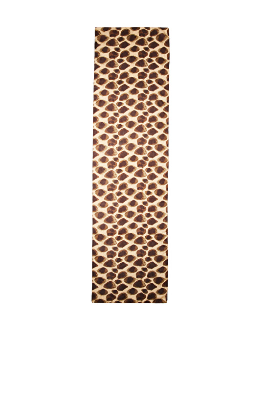 Brown Leopard Print Women's Silk Shawl